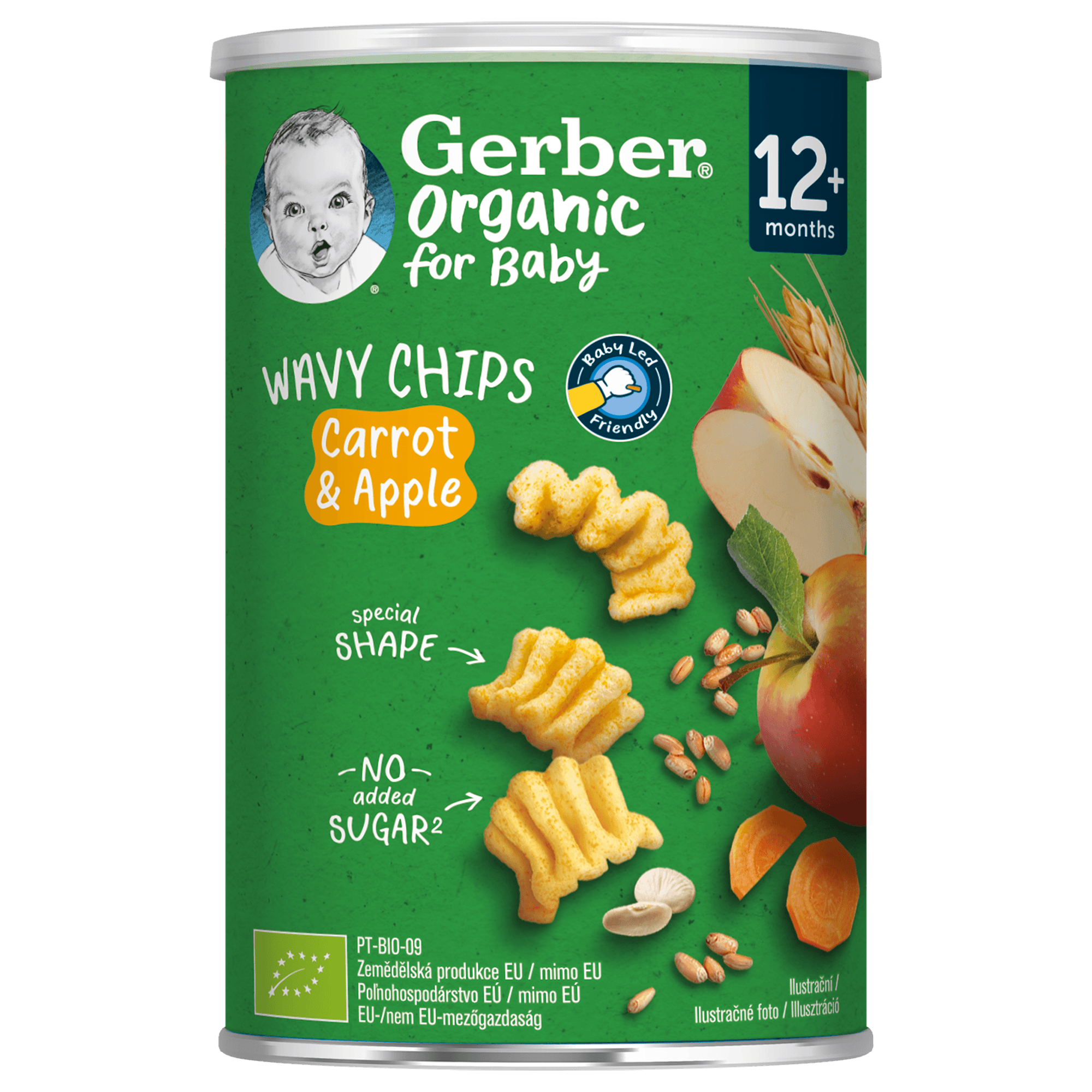 Gerber sárgarépás-almás bio gabonasnack