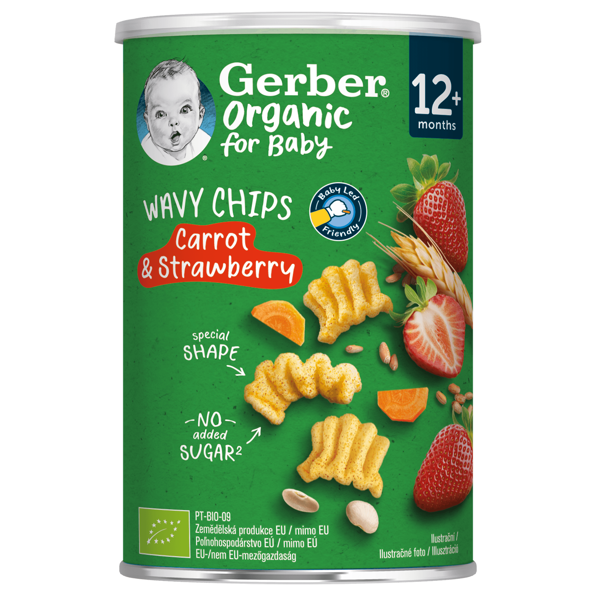 Gerber sárgarépás-epres bio gabonasnack