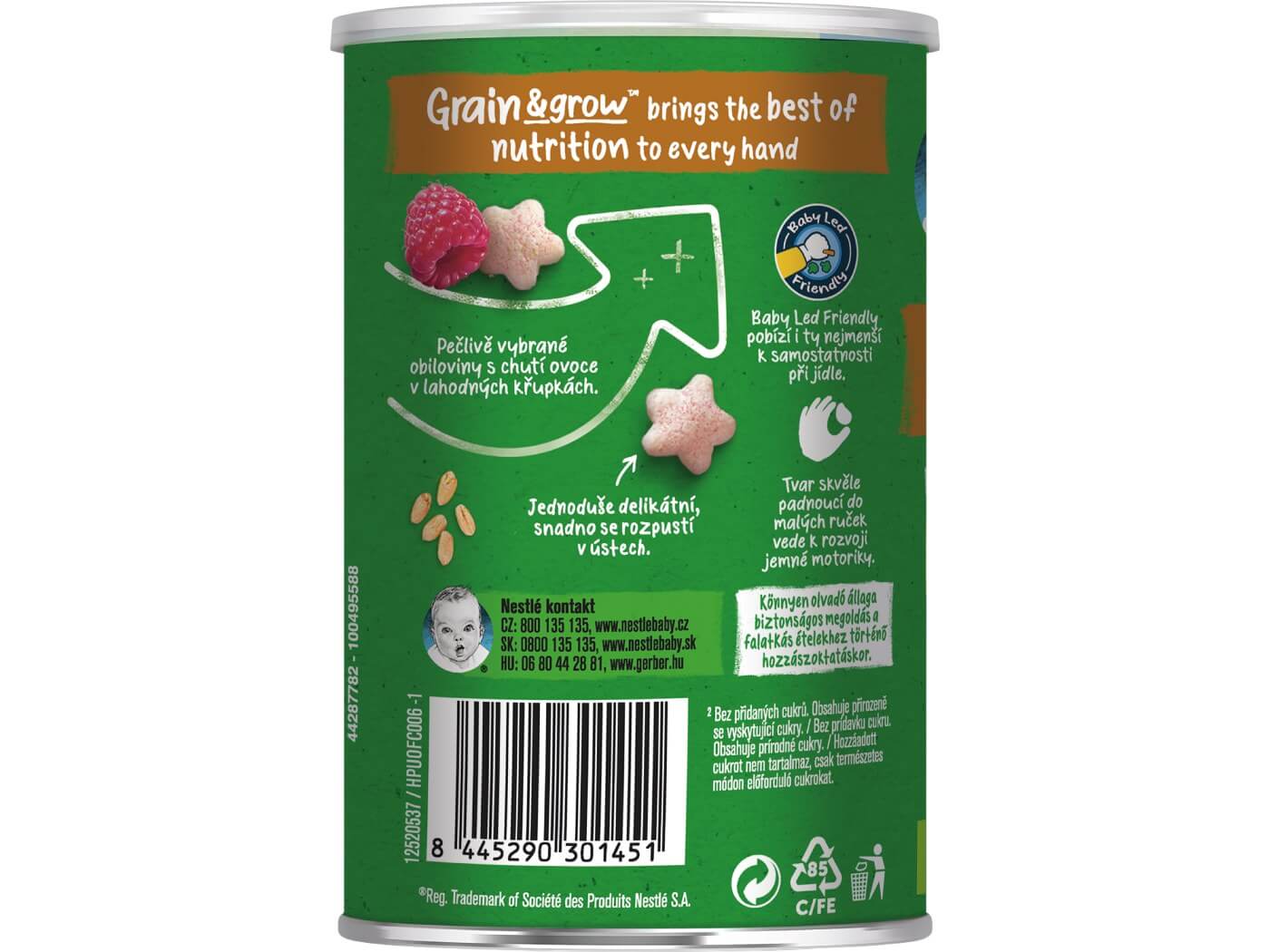 Gerber bio banános és málnás gabonasnack