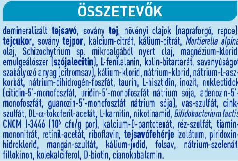 BEBA OPTIPRO1 összetevők