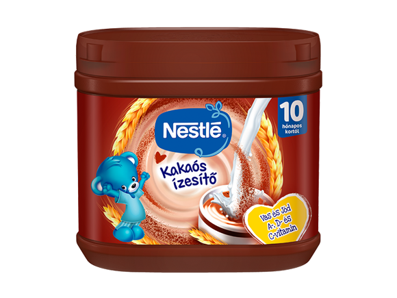 A 8 féle gabonát tartalmazó Nestlé Kakaós ízesítőt ajánljuk reggel és este családi kakaózásokhoz vagy pépekhez keverve, így tehetjük változatossá a hétköznapi ételeket. 