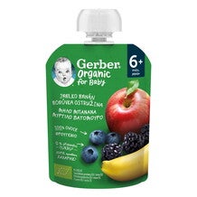 Gerber alma-banán-áfonya-szeder bio gyümölcspüré