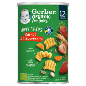 Gerber sárgarépás-epres bio gabonasnack