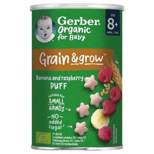 Gerber bio banános és málnás gabonasnack