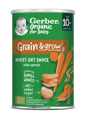 Gerber bio sárgarépás búza- és zabsnack Gerber bio sárgarépás búza- és zabsnack