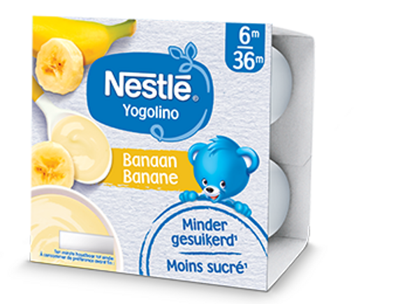 A NESTLÉ Yogolino tejalapú banános bébidesszert kiváló választás tízóraira, uzsonnára. Fogyasztása hozzájárul az ajánlott napi tej és tejtermék beviteléhez.