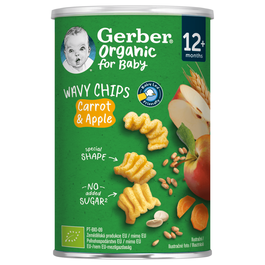 Gerber sárgarépás-almás bio gabonasnack