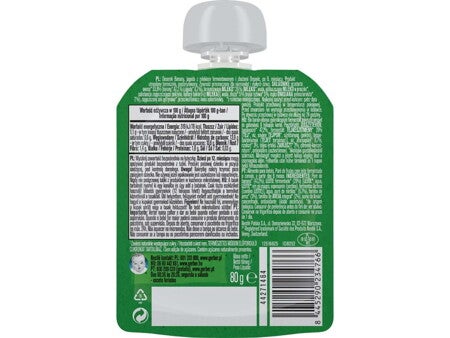 Gerber bio banán-áfonya gyümölcspüré fermentált tejkészítménnyel és gabonával Gerber bio banán-áfonya gyümölcspüré fermentált tejkészítménnyel és gabonával