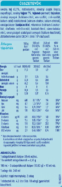 BEBA OPTIPRO 5 összetétel BEBA OPTIPRO 5 összetétel