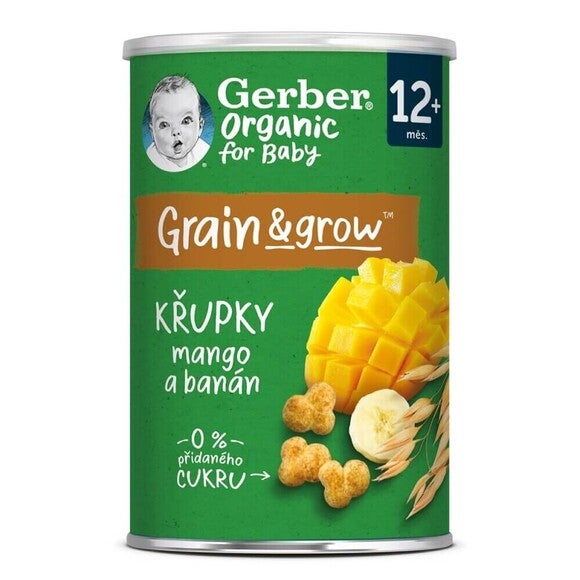 Gerber mangós-banános bio gabonasnack 12 hónapos kortól