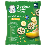 Gerber Chewing Wheels bio banános gabonasnack Gerber Chewing Wheels bio banános gabonasnack